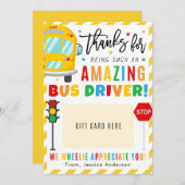Schulbusfahrer Vielen Dank, dass Sie den Karteninh Einladung (Vorne/Hinten)