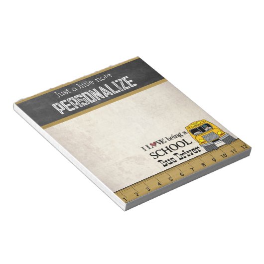 Schulbusfahrer | Vintag Style Notepad Notizblock (angewinkelt)