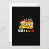 Schulbusfahrer Weihnachten Pajamas Merry Busmas X Einladung (Vorne/Hinten)