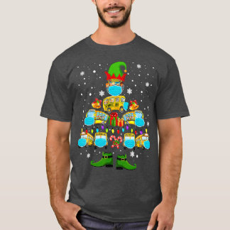 Schulbusfahrer Weihnachtsbaum Funny T-Shirt