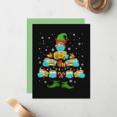 Schulbusfahrer Weihnachtsbaum Funny Xmas Geschenk Mitteilungskarte (Vorderseite/Rückseite Beispiel)