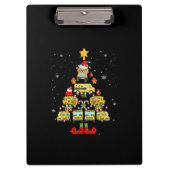 Schulbusfahrer Weihnachtsbaum-Geschenk Klemmbrett (Vorderseite)