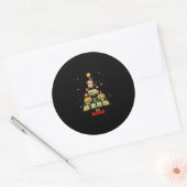 Schulbusfahrer Weihnachtsbaum-Geschenk Runder Aufkleber (Umschlag)