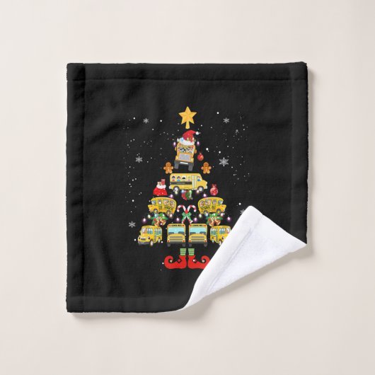 Schulbusfahrer Weihnachtsbaum-Geschenk Waschlappen (Waschlappen)
