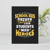Schulbusfahrer, weil Schüler Helden brauchen Save The Date (Stehend Vorderseite)