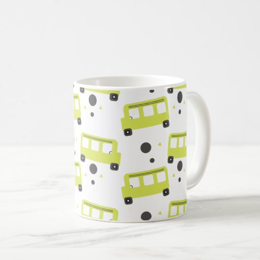 Schulbusfahrer Yellow Confetti Kaffeetasse (VorderseiteRechts)