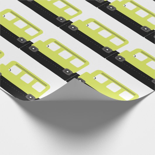 Schulbusfahrer Yellow Confetti Lehrer Geschenkpapier (Ecke)
