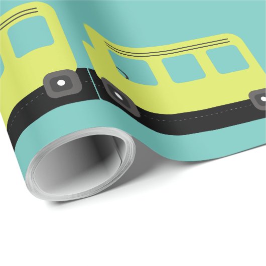 Schulbusfahrer Yellow Confetti Lehrer Wrappi Geschenkpapier (Rolleneckpunkt)