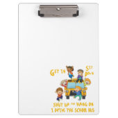 Schulbusfahrer zurück zur Schule Klemmbrett (Vorderseite)