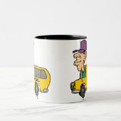 Schulbusfahrer Zweifarbige Tasse (Mittel)