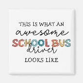 Schulbusfahrerbewertung Funny Gift Magnet (Vorne)