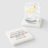 Schulbusfahrerbewertung Funny Gift Steinuntersetzer (Seitenansicht)