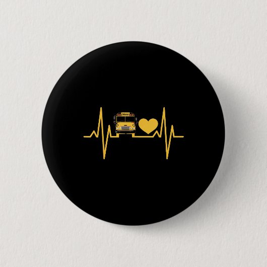 Schulbusfahrerherz Button (Vorderseite)