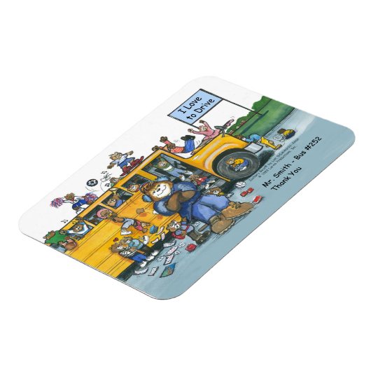 Schulbusfahrermagnet, männlicher Fahrer Magnet (Linke Seite)