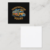 Schulbusfahrerplatz Quadratische Visitenkarte (Vorne/Hinten)
