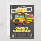 Schulbusfeier Einladung (Vorderseite)