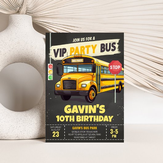 Schulbusfeier Einladung