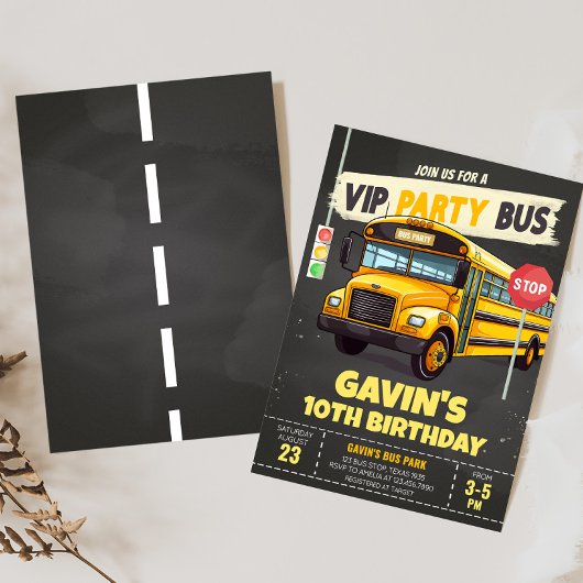 Schulbusfeier Einladung