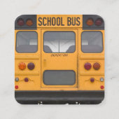 Schulbusgesellschaft Quadratische Visitenkarte (Rückseite)