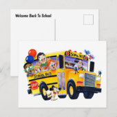 Schulbuskinder Postkarte (Vorne/Hinten)