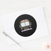 Schulbuskostüme Jungs Mädchen Halloween-Busfahrt Runder Aufkleber (Umschlag)