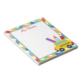 Schulbuslehrer Personalisiert Notepad Notizblock (angewinkelt)