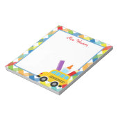 Schulbuslehrer Personalisiert Notepad Notizblock (Rotiert)
