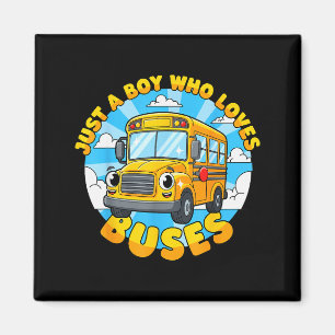 Schulbusliebhaber Nur Ein Junge Der Busse Für Ki L Magnet