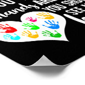 Schulbusmonitor - Hände im Herz Poster (Ecke)