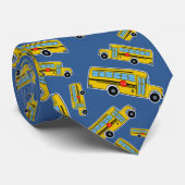 Schulbusmuster Baumkronen Krawatte (Gerollt)
