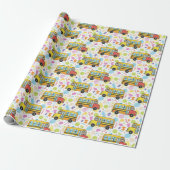 Schulbusmuster Geschenkpapier (Ungerollt)