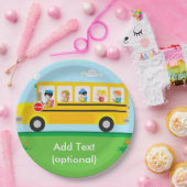 Schulbuspapier-Teller Pappteller (Party)