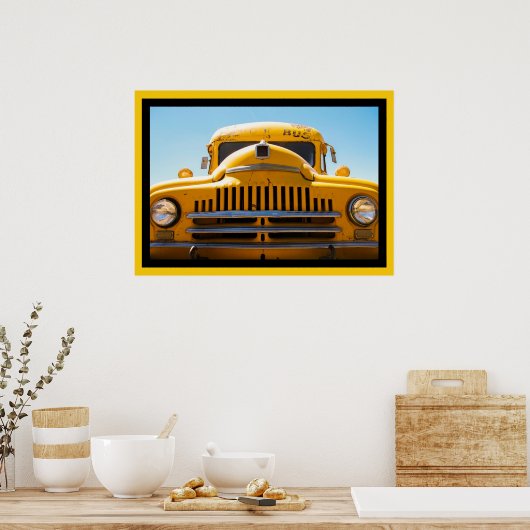 Schulbusposter Poster (Küche)