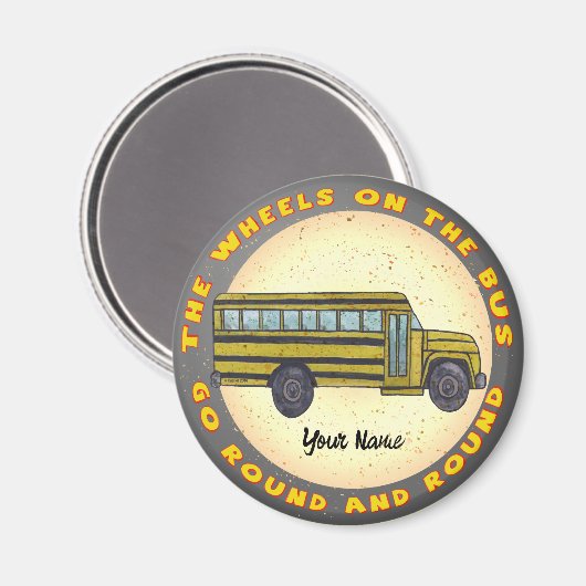 Schulbusräder Magnet (Vorderseite/Rückseite)