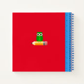 Schulbusse und Schwenklappen-Notebook Notizblock (Rückseite)