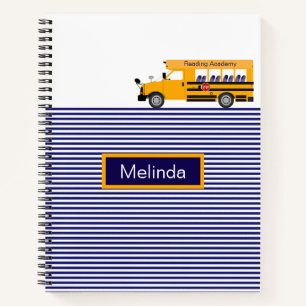 Schulbusstreifen Design Custom School Notebook Notizblock