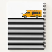 Schulbusstreifen Design Custom School Notebook Notizblock (Rückseite)