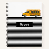 Schulbusstreifen Design Custom School Notebook Notizblock (Vorderseite)
