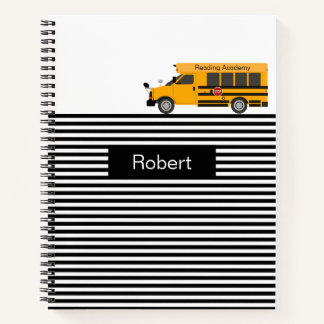 Schulbusstreifen Design Custom School Notebook Notizblock