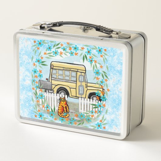 Schulbustag Metall Brotdose (Rückseite)