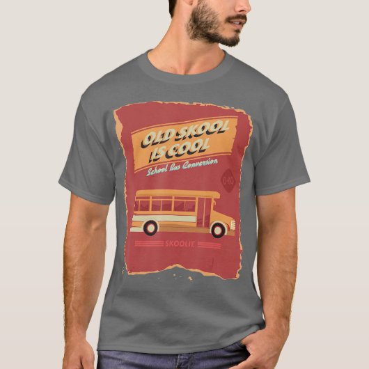 Schulbusumschaltung Vintag Skoolie-Geschenk T-Shirt (Vorderseite)