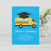 Schulbusvorschulabitur Einladung (Stehend Vorderseite)
