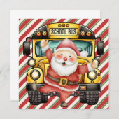 Schulbusweihnacht für Fahrerkarte (Vorne/Hinten)