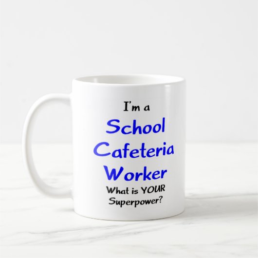 Schulcafeteria-Mitarbeiter Kaffeetasse (Links)