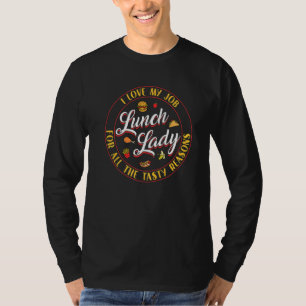 Schulcafeteria-Mitarbeiterin Mittagessen-Dame Mitt T-Shirt