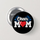 Schulcheerleader Squad Sports Proud Mama Button (Vorne & Hinten)