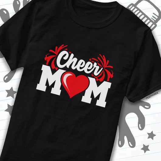 Schulcheerleader Squad Sports Proud Mama T-Shirt