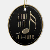 Schulchor Winterschmuck Schwarz und Gold Keramik Ornament (Links)