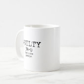 Schuld 34-0 Shirt Kaffeetasse (Vorderseite Links)