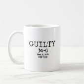 Schuld 34-0 Shirt Kaffeetasse (Links)